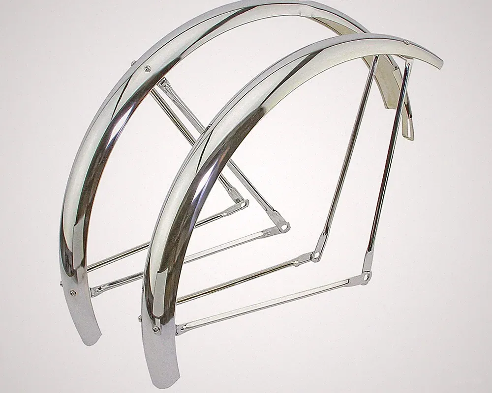26" BEACH CRUISER BIKE BICYCLE CRUISER FENDER CLASSIC CHROME MIDDLEWEIGHT 68MM.