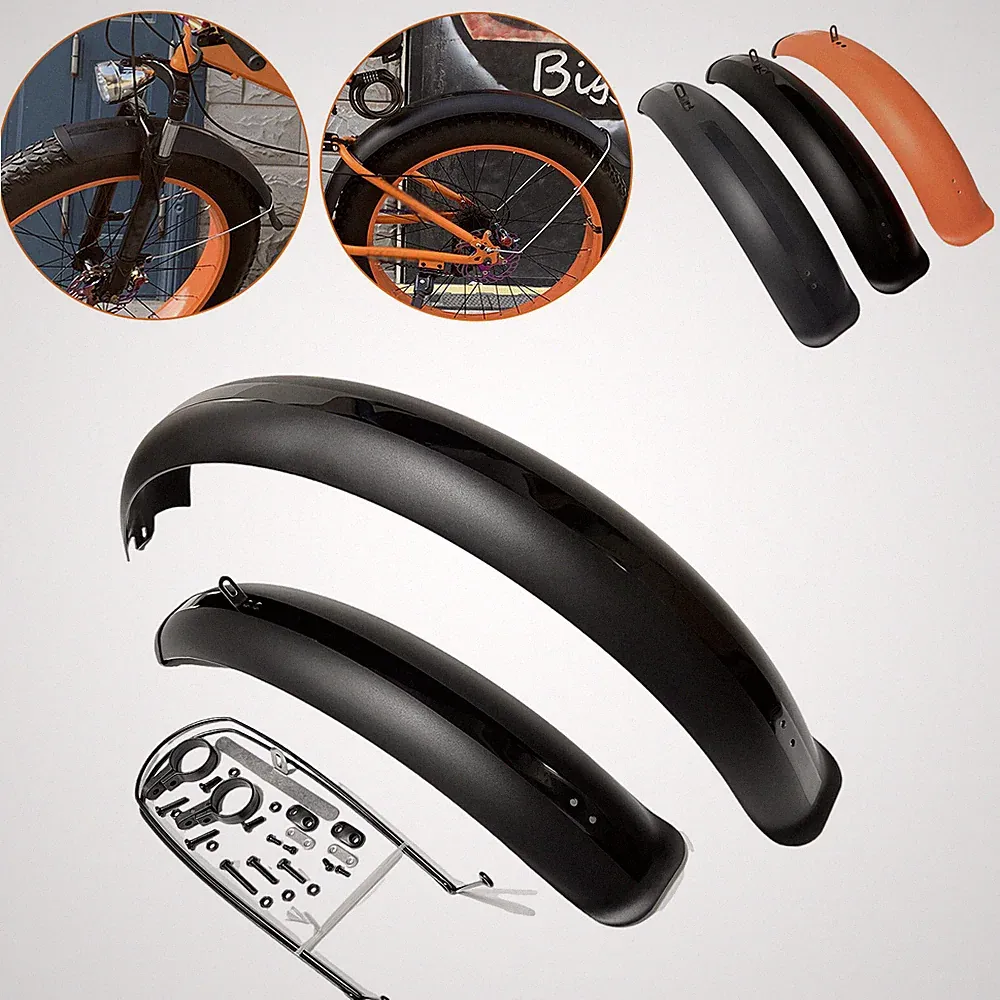 26"x4.0" Bicycle Fender Set Fat Tires Beach Cruiser Front and Back Fenders Set