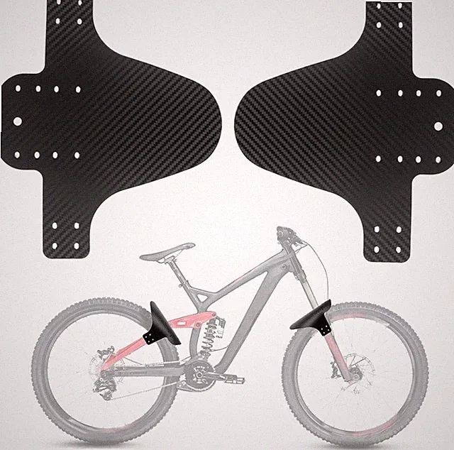2PCS Mountain Bike Mud Guard Wings, Front & Rear Universal Bicycle Mudguards wit