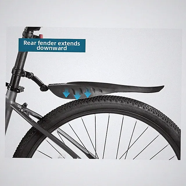 Bicycle Mudguard Plastic Material Lightweight Design Mounting Hardware Included