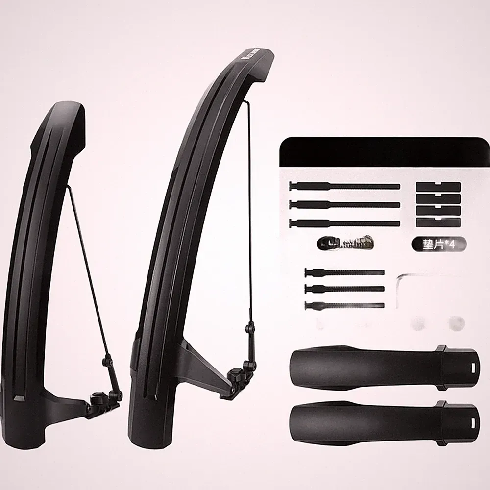 Full Coverage Extended Mudguard for Road Bike Made with Tough PP PA Material