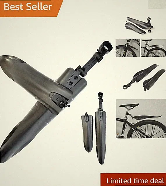 High-Strength Bike Mudguards - Adjustable, Easy Install, For All Biking Styles