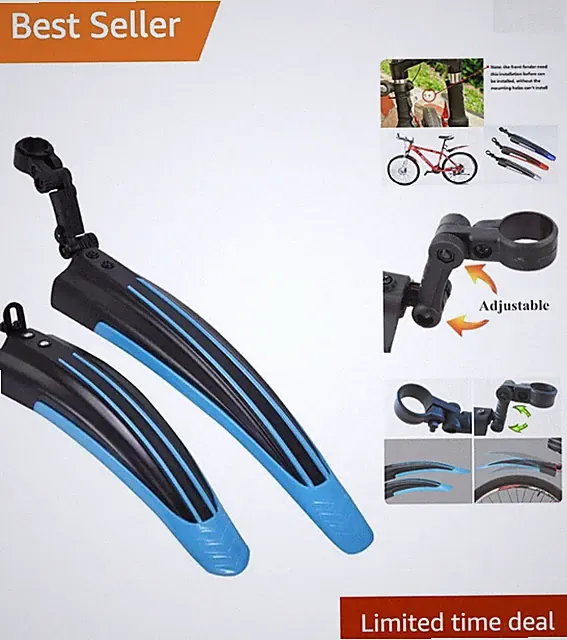 Lightweight Adjustable Mudguards for Mountain and Road Bikes - Easy Install