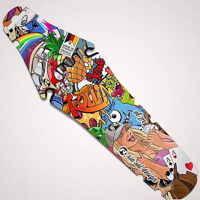 Riesel Design RIT:ZE - Rear Mudguard for Road, Fixie, MTB - Stickerbomb Eyecatch