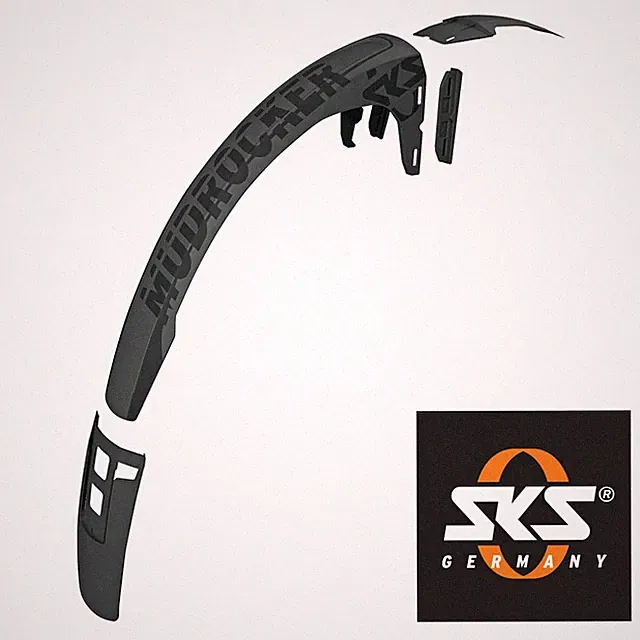 SKS - Bike Rear Fender - Mudrocker - Black, 27.5" To 29", 59-76mm/2.2"-3"