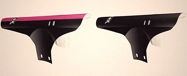 VELOX PINK BLACK Front fender bike MTB Enduroguard plastic clip on mudguard nutz