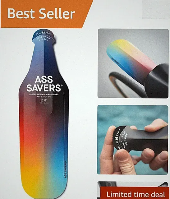 Versatile Bicycle Saddle Mudguard for 30-50 mm Tires, Easy No-Tools Install