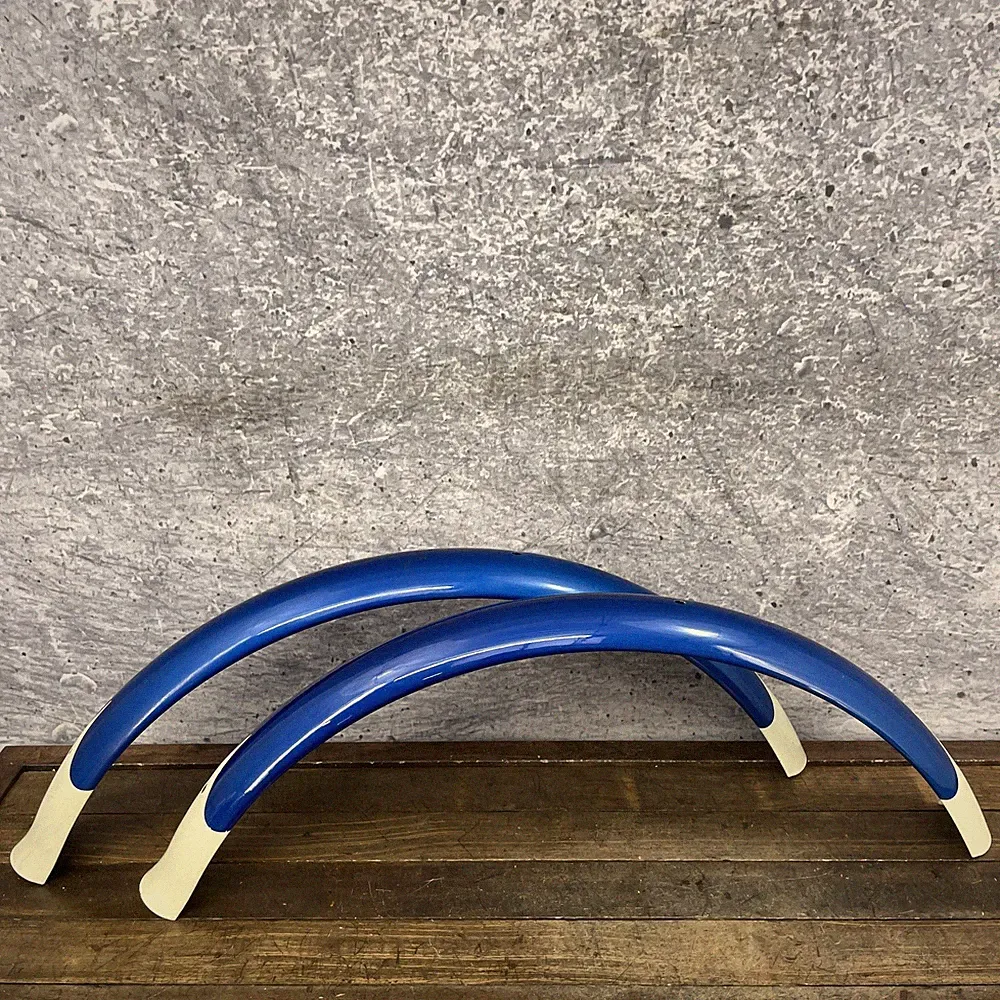 Vintage Bicycle Fenders 26in Blue Steel NOS Cruiser Bike Mudguard 26 Front